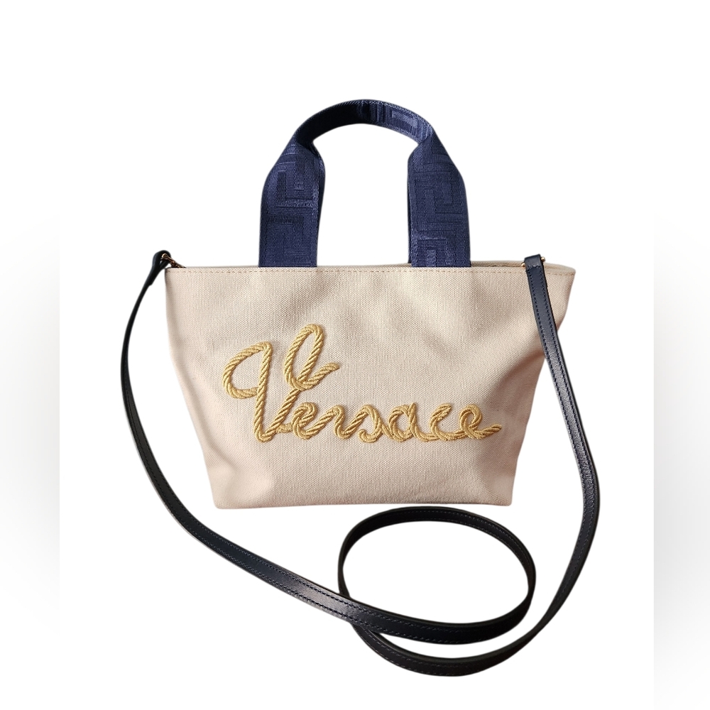 SOLD!!  Versace Canvas 2-way Tote